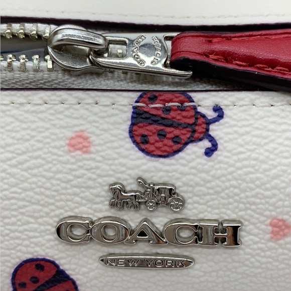 Coach Makeup Brush Holder Cosmetic Case With Ladybug Print - Picture 3 of 9